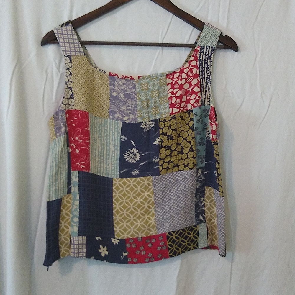 Patchwork sleeveless top